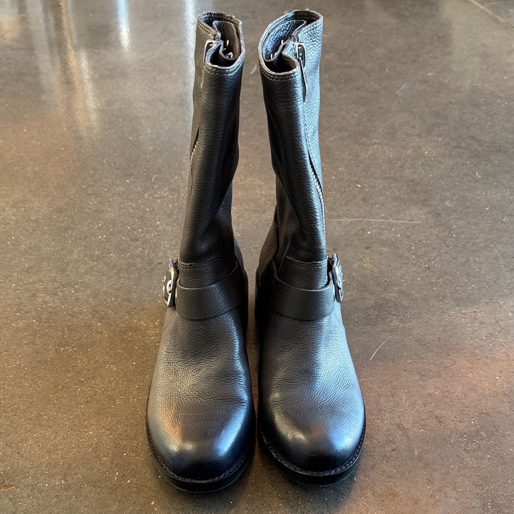 Vince Camuto Grey Leather Boots - Picture 2 of 8